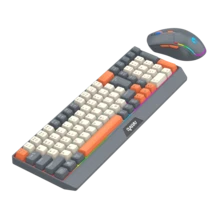 RAIKU R908 Customized Gaming Keyboard And Mouse Set, Three-Color Dual-Mode 2.4G+Bluetooth Backlit Keyboard, 85-Key Business Office Keyboard, 6-Button Wireless Dual-Mode Matching Mouse - View 12