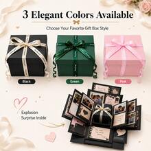 Explosion Gift Box Set, Surprise Photo Gift Box, Creative DIY Scrapbook Photo Album Accessories, Snack Gift Box, Couple Gift, Suitable For Birthday, Proposal, Valentine's Day, Happy Best Friend Day, Mother's Day, Graduation Party, Christmas Party Decoration - Multicolor - View 2