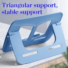 1pc No-Assembly Foldable Multi-Function Reading Stand, Desktop Bookshelf, Reading Essential, Suitable For Books, Phones, Tablets And Laptops, Suitable For Students, Office, Business Trips And Travel - Multicolor - View 4