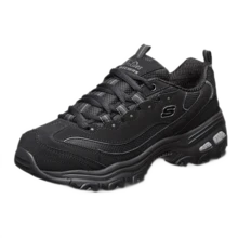 Skechers Women's D'LITES Classic Platform Chunky Sneakers Daily Commute Casual Dad Shoes - Black - View 3