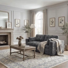 Goeurvant Modern Affordable Modular Sofa Sectional Sofa Freely Combinable DIY 2 To 4 Seater Chenille Sofa Comfortable For Living Room Small Spaces,Dark Grey - 深灰色 - 查看 2
