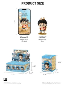 THE MONSTERS X One Piece Series Blind Box Collectible, Classic One Piece Anime Figure Display, Mystery Unboxing, Labubu Anime Figure Statue Blind Box, Birthday And Christmas Gift - Multicolor - View 4