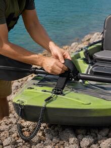 1-2Pcs Kayak Paddle Leash Set, Coiled Paddle Safety Leash With Paddle Strap And Carabiner Clips, Adjustable Anti-Loss Kayak Accessories For Canoe Boat Water Sports ﻿ - Multicolor - View 6