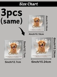 Custom Pet Memorial Acrylic Plaque, Personalized Dog And Cat Name And Date Commemorative Block, 1cm Thick Transparent Acrylic Photo Frame, Angelic Desktop Office Home Decor, Pet Owner Bereavement Mourning Gift Idea - Multicolor 2 - View 14