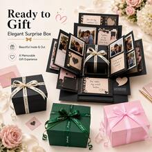 Explosion Gift Box Set, Surprise Photo Gift Box, Creative DIY Scrapbook Photo Album Accessories, Snack Gift Box, Couple Gift, Suitable For Birthday, Proposal, Valentine's Day, Happy Best Friend Day, Mother's Day, Graduation Party, Christmas Party Decoration - Multicolor - View 8