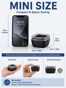 3-In-1 Mini USB Heated Wax Warmer For Eyebrow, Ear, Face, Bikini, Underarm, Easy Compact Grooming At Home Or Travel - 黑色 - 查看 2