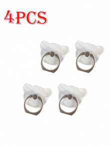 6pcs/5pcs/4pcs/3pcs/2pcs Dudukan Ponsel Transparan Kartun Lipat dengan Cincin Penahan, Bentuk Hewan, Bulat, Bunga - beraneka warna - View 47