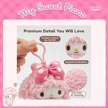 Official Sanrio Piano "Little Daisy" Series Plush Charm-Soft And Adorable Keychain That Makes The Perfect Accessory For Backpacks And Plush Keyrings. - Multicolor - View 3