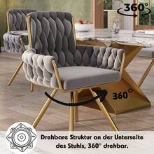 Grey Velvet Dining Chair Set Of 2 - Grey - View 4
