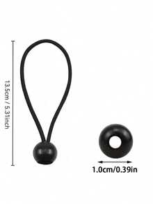 4/8/12/16/20/24Pcs Durable Flexible Heavy Duty Black Nylon Elastic Rope, Used For Tent Stakes, Camping Gear And Outdoor Equipment, For Secure Fastening, Camping Essential, Functional Design, Craft Rope - Resistance Band - View 4