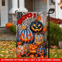 1 PC, 2D Flat/Garden Flag, Shadowy Design Pattern, 18x12 Inches (45x30cm), Fashionable 2D Pattern, Autumn Thanksgiving Halloween Garden Flag, Home Outdoor Yard Lawn Garden Holiday Decoration, Single-Sided Printing, Flag Pole Not Included - A - View 4