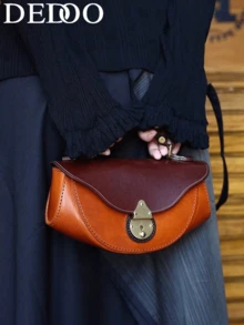 Dedoo Nuevo bolso bandolera con forma de barco de material PU, bolso de hombro portátil - Marrón - Ver 1