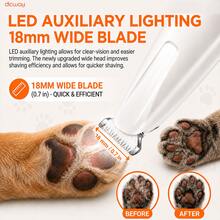 Dicway Pet Hair Trimmer and Blade, Kit Perawatan 2-in-1 dengan Lampu LED dan UV, Alat Cukur Elektrik untuk Anjing dan Kucing - View 4