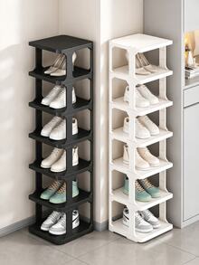 4‑Tier Narrow Shoe Rack‑Vertical Stackable Shoe Storage Organizer, Easy To Assemble, Space‑Saving Corner Shoe Shelf, Suitable For Entryway, Hallway, Bedroom And Dormitory - Multiple Specifications - View 2