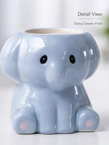 Cartoon Animal Succulent Ceramic Flower Pot Handmade Home Desktop Gardening Potted Plant Gardening Gift Home Decor - A - View 2