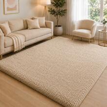 Shaggy Rug 2.00 X 1.50 Living Room Bedroom Office - Beis - Ver 1