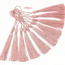 20/50/100pcs 13cm/5in Silky Thread Tassel Bookmarks With 2in Rope Loop And Small Chinese Knot, Suitable For Jewelry Making, Souvenirs, Bookmarks, DIY Craft Accessories - 13cm Lotus Root Starch - View 12