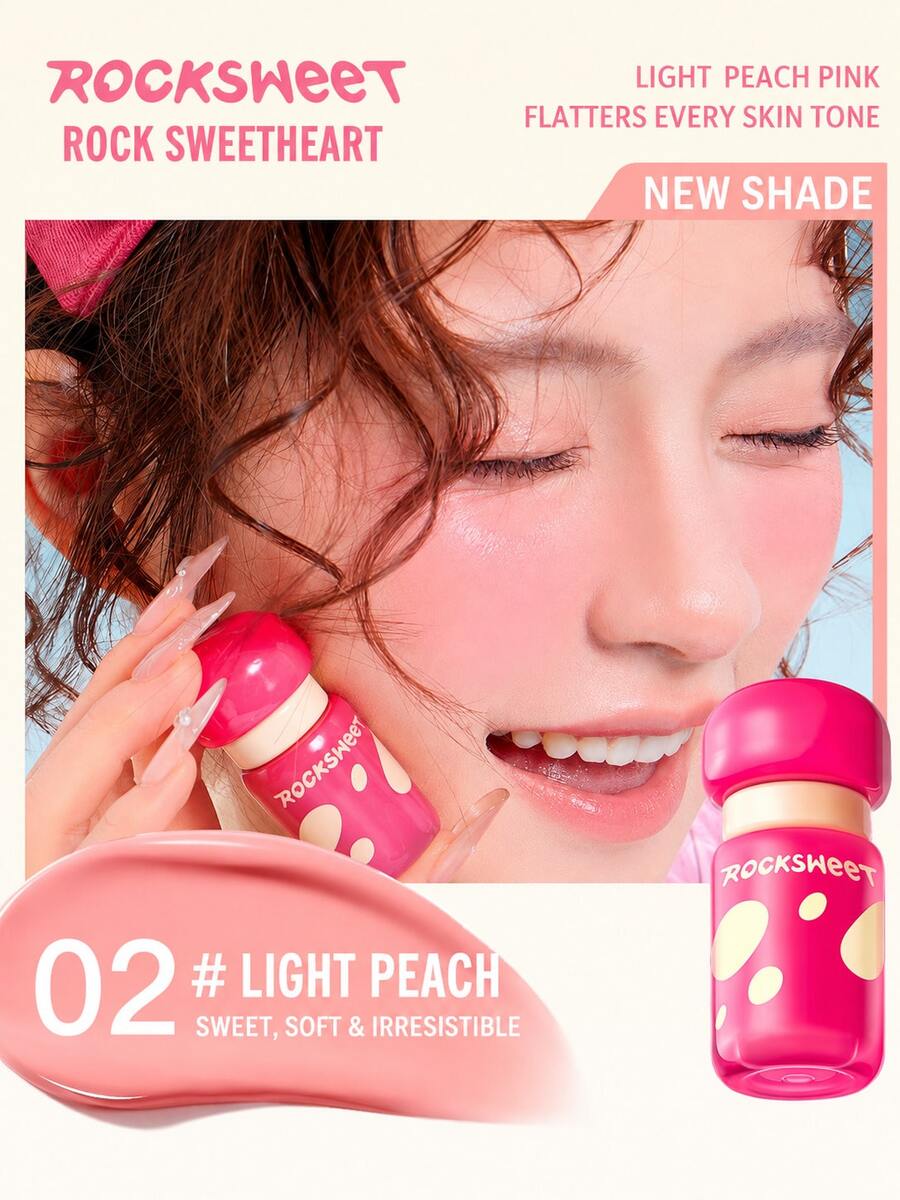 ROCK SWEET Liquid Blush, Highlighter And Contour 3-In-1 Multi-Effect Brightening Cream, Voluminous Glow, Daily Contouring And Skin Tone Brightening