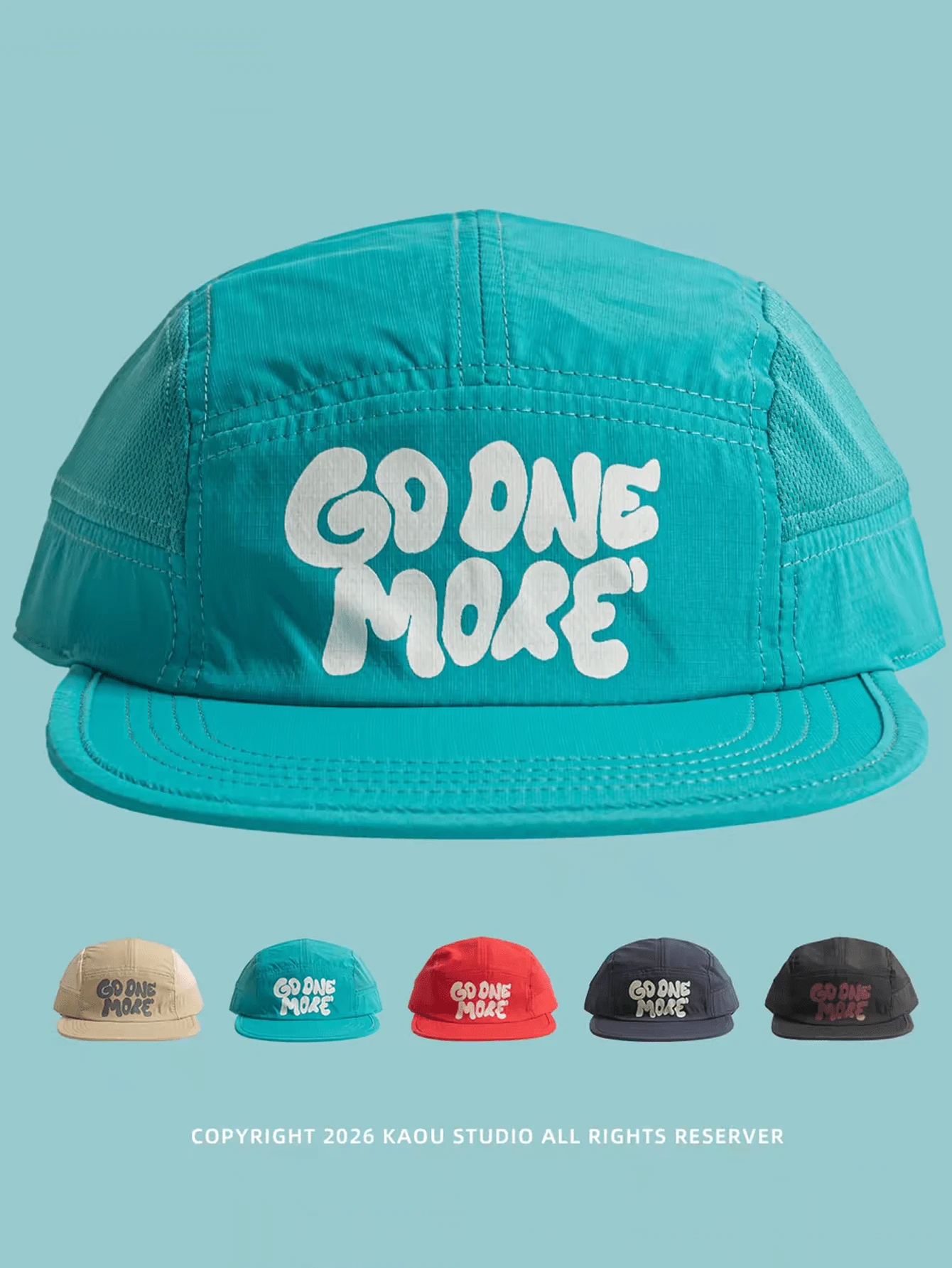 1 buah Topi Baseball Golf Pria 5 Panel Cepat Kering, Topi Lari Olahraga Ringan, Jaring Bernapas yang Dapat Diatur, Cocok untuk Lari di Luar Ruangan, Berkemah, dan Bersepeda - MultiWarna - View 1