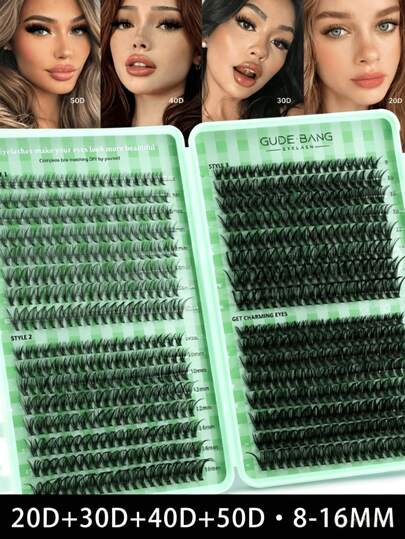 Livro de Cílios 400 Peças, C Curl, Grande Capacidade, Alta Qualidade e Baixo Preço, Novos Cílios Postiços DIY, Fofos e Macios, Cílios Postiços 3D Tipo Vison, Extensões de Cílios para Maquiagem, Peças Curtas e Leves de Extensão de Cílios DIY para Casa