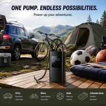 150PSI Fast Car Tire Inflator, Portable Air Compressor Tire Pump - Equipped With LED Light, Pressure Gauge And One-Touch Smart Wireless Design - Suitable For Cars, Motorcycles, Bicycles And Sports Balls, 3X Faster Inflation Speed - Wireless - View 4