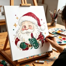 2 Packs Reusable Plastic Santa Claus Templates - Suitable For Windows, Walls, Fabrics, Wood, Canvas | DIY Christmas Crafts With Iconic Santa Claus Face And Beard Design. Scrapbooking And Holiday Decoration Drawing Reference. - Sets - View 5
