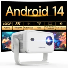 Magcubic 2026 Smart Projector Android 14 With Voice Assistant Voice Assistant Native1080P And Support 8K Full HD 1GB RAM+16GB ROM Storage Rotation Portable Brightness Projector - UK Plug(220-240V) - View 1