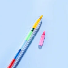 6pcs Colored Pencils, Party Gifts, Multi-Color Doodle Tools, School Office Birthday Party Pencils, 11 Colors Per Pencil - Sets - View 8