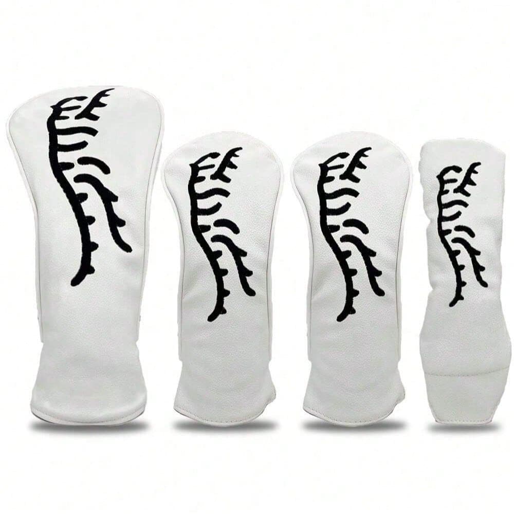 Pelindung Kepala Stik Golf White Tiger: Pelindung Kepala Stik Golf Tahan Lama, Tersedia dalam 3 Ukuran, Memberikan Perlindungan Optimal untuk Stik Golf Anda - Putih - View 1