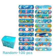 100/30/10pcs Underwater World Animals Cartoon Bandages Flexible Adhesive Colorful Cute Bandages Knuckle Fingertip Breathable Stickers (Random Pattern) - View 12