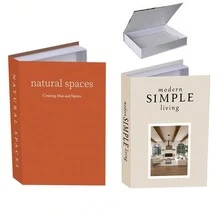 2pcs Remote Control Storage Box, Fashionable Luxury Open-Close Book Decor Magnetic Flip Cover, Room Decoration, Christmas Decoration Gift, Living Room Accessory, Paper Storage Box, Suitable For Coffee Table, Can Store Remote Controls, Sundries, Jewelry And Various Holiday Gifts - 2pcs - View 17