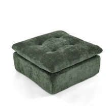 Goeurvant Affordable Chenille Sofa Comfortable Cloud Modular Sofa Freely Combinable DIY 2 To 4 Seater Sectional Sofa For Living Room,Green - 綠色 - 查看 10