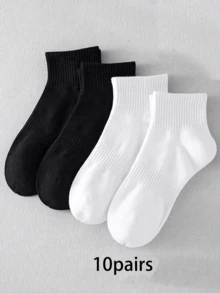 50件/40件/32件 中性舒適柔軟吸濕排汗抗菌吸汗健身踝襪..針織內裡襪 - 男士女士完美禮物長襪與絲襪。吸汗防臭。彈性柔軟 - 時尚純色。春、夏、秋、冬。休閒穿著。日常穿著與瑜伽運動活動選擇吸濕排汗、柔軟光滑，適合各種節日 (2/4/6/8/10/12/16/20/24/30/32/40/50件) - 彩色 - 查看 44