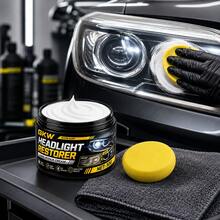 GKW Car Headlight Restoration Paste, Yellowing & Oxidation Removal Polishing Compound, Headlight Lens Scratch Repair & Cleaning Agent - 50g+Sponge - View 7