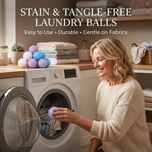 4pcs Laundry Balls, Large Size 6.2cm, Durable, Random Color, Strong Stain Removal Anti-Tangle Thickened Friction Laundry Balls For Washing Machine, Laundry Helper - Multi-color - View 5