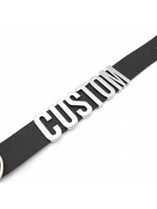 Custom Gothic Style Party PU Collar, Letter Customization, Punk Unisex Personalized Collar, Role Play, Cute, Charming, Fun, Kawaii, Fashion, Neutral, Casual, Custom, Personalized, Unique, Ideal Gift For Him, Ideal Gift For Her, Boyfriend, Girlfriend, Family, Friends, Custom Collar And Accessories, Choker Necklace - Multicolor - View 5