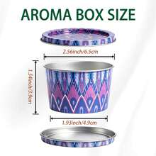 Kit Pembuatan Lilin DIY 44 buah, Termasuk 4 Toples Lilin Logam Motif Bohemian dengan Tutup, 16 Sumbu, 4 Penahan Sumbu, dan 20 Stiker Sumbu, Cocok untuk Lilin Aromaterapi Buatan Tangan, Dekorasi Meja, Penyimpanan Perhiasan, dan Penyimpanan Barang Kecil - Cupcake - Vas Bunga - View 3
