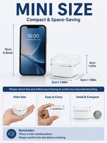 3-In-1 Mini USB Heated Wax Warmer For Eyebrow, Ear, Face, Bikini, Underarm, Easy Compact Grooming At Home Or Travel - 白色 - 查看 2