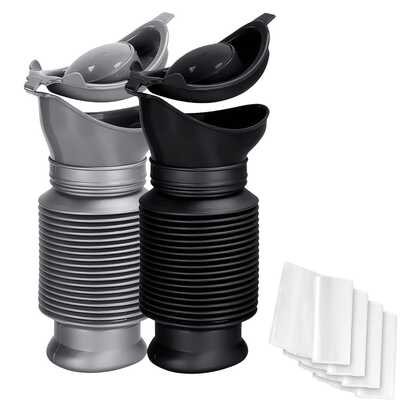 1pc 750mL Foldable Portable Urinal Set, Unisex, Leak-Proof Emergency Urine Bottle, Car Urinal, Suitable For Road Trips, Traffic Jams, Camping And Travel, Portable Bedpan, Road Trip Essentials, Car Camping Essentials, Summer Travel