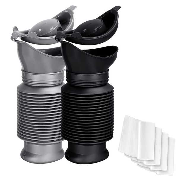 1pc 750mL Foldable Portable Urinal Set, Unisex, Leak-Proof Emergency Urine Bottle, Car Urinal, Suitable For Road Trips, Traffic Jams, Camping And Travel, Portable Bedpan, Road Trip Essentials, Car Camping Essentials, Summer Travel
