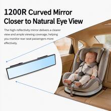 Car Rear Seat Observation Mirror, Helps Reduce Blind Spots, Compatible With Sedans And SUVs - A - View 7