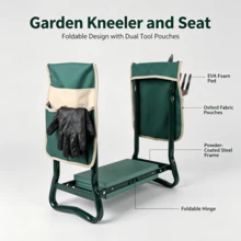 Knee Pads Tolls,Garden Kneeler And Seat Foldable Knee Protection Gardening Bench With Detachable Tool Bags Anti-Slip Soft Pad Multi-Purpose Garden Kneeling Chair For Weeding Planting - Garden Kneeling Pad - View 8
