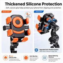 1pc Motorcycle Phone Holder, Anti-Vibration Anti-Shake Anti-Wobble Phone Mount, Universal GPS Navigation Bracket, Suitable For Electric Scooter Bicycle Pedal Bike, 360° Rotating Anti-Drop Riding Phone Holder, Suitable For Delivery Riders (Fits 4.8-7 Inch Phones) - Multicolor - View 6