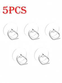 6pcs/5pcs/4pcs/3pcs/2pcs Dudukan Ponsel Transparan Kartun Lipat dengan Cincin Penahan, Bentuk Hewan, Bulat, Bunga - beraneka warna - View 35