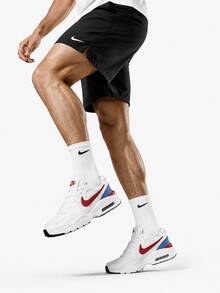 Nike 男士新款復古休閒鞋 厚底粗獷運動跑鞋（尺寸偏小，建議訂購大一號） - 白色/紅色 - 查看 4