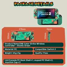 IINE Dockable Color Strike Protective Case Compatible With Switch 2 (2025), Hard PC Shell Cover, With Joystick Caps, Atomic Green, Lightweight Full Protection With Precise Cutouts - View 11