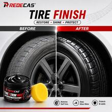 Tire Plastic Leather Polishing Wax, Multi-Surface Repair And Gloss Restoration Car Care Agent - 1pc+sponge - View 5