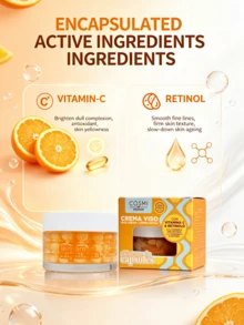 COSMI MILANO Face Cream 50ml Korean Style Capsules Encapsulated Active Ingredients Vitamin C And Retinol, Antioxidant, Smoothing And Illuminating Action For The Skin Fights Blemishes And Signs Of Skin Aging Daily Back To School: Daily Care - With Vitamin C and Retinol Anti-aging & Illuminating - View 8