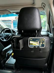 2pcs Multi-Function Car Seat Back Storage Set (Multi-Function Cup Holder + Multi-Function Hook) – Includes Cup Holder, Phone Holder And Hook; Suitable For Most Car Models; Can Store Water Bottles, Beverage Bags, Trash Bags And Glasses - A - View 2