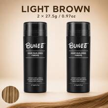 BUNEE Hair Fiber Powder 27.5g 2pcs Set, Natural Coverage For Thinning Hair And Bald Spots, Suitable For Baldness/Low Hair Volume, Natural Look, Unisex Portable Pack - Multicolor - View 9